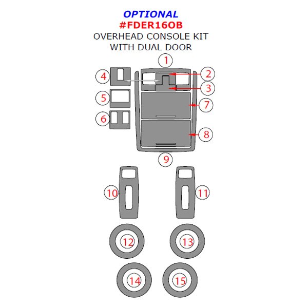 Remin® - Overhead Console Upgrade Kit (15 Pcs)