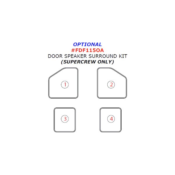 Remin® - Door Speakers Surround Upgrade Kit (4 Pcs)