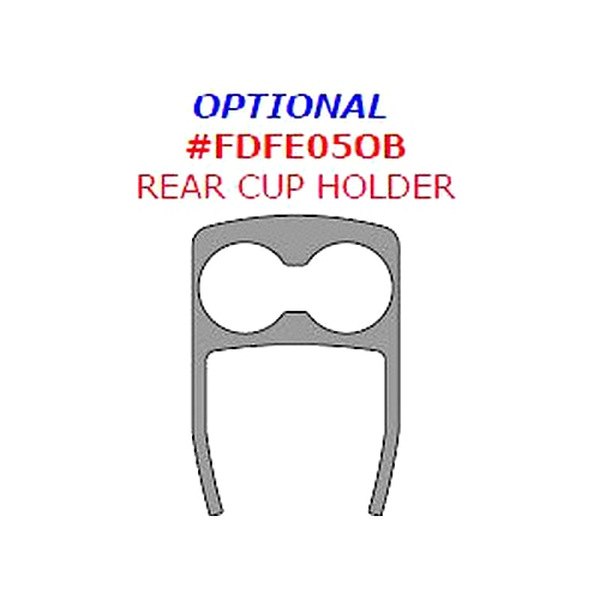 Remin® - Rear Cup Holder Upgrade Trim (1 Pc)