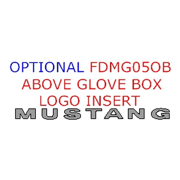 Remin® - Above Glove Box "MUSTANG" Logo Inserts Upgrade Kit (7 Pcs)