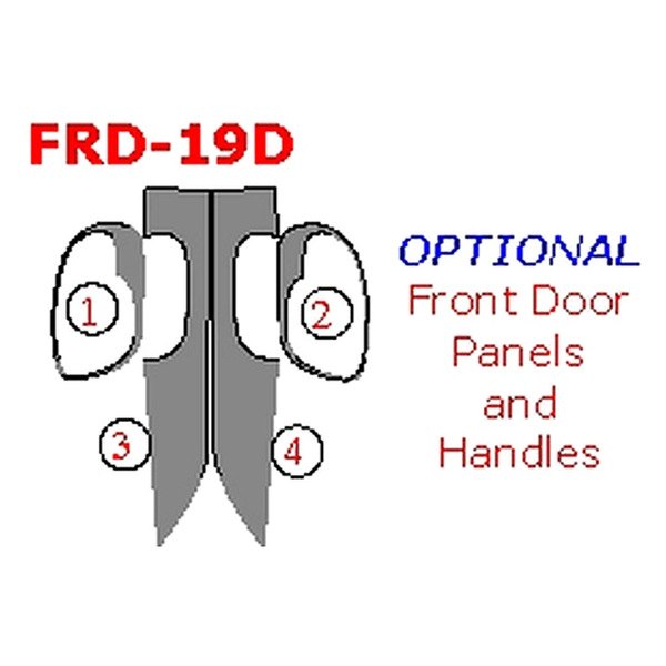 REMIN® FRD19DRBA Real Brushed Aluminum Front Door Armrest and