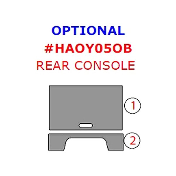Remin® - Rear Console Trim Upgrade Kit (2 Pcs)