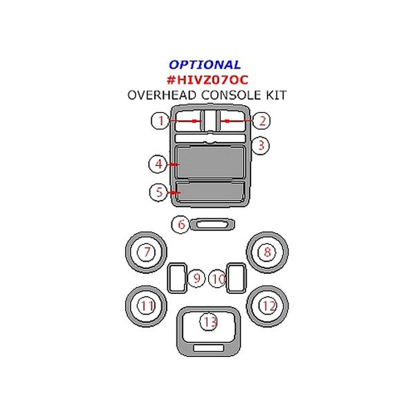 Remin® - Overhead Console Upgrade Kit (13 Pcs)