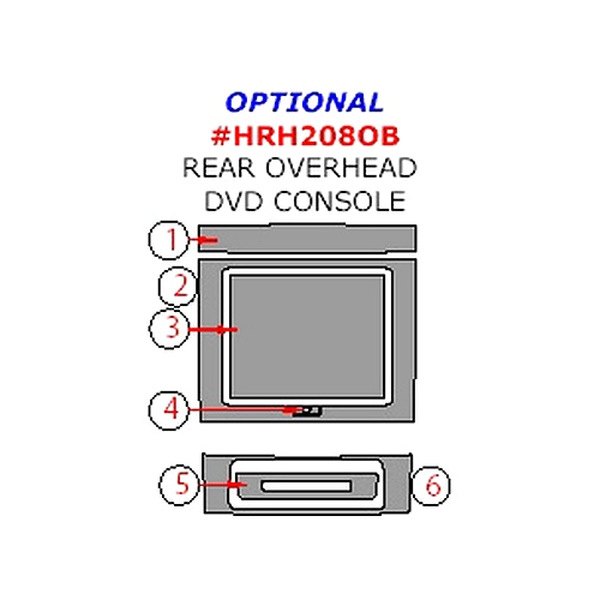 Remin® - Rear Overhead DVD Console Upgrade Kit (6 Pcs)