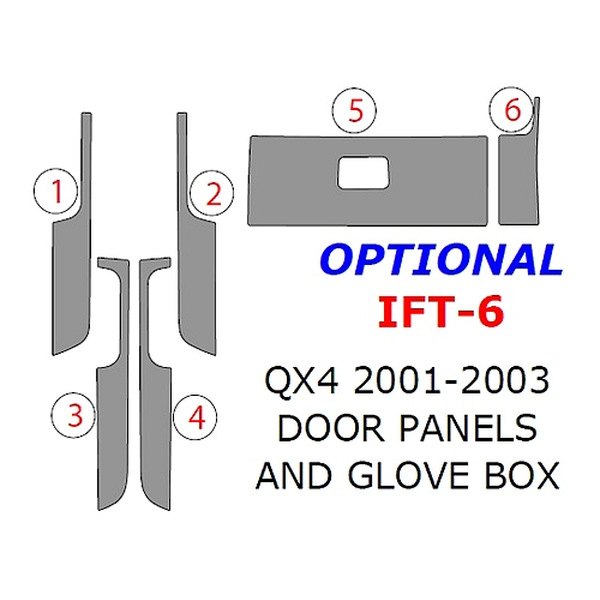 Remin® - Door Panels and Glove Box Upgrade Kit (6 Pcs)