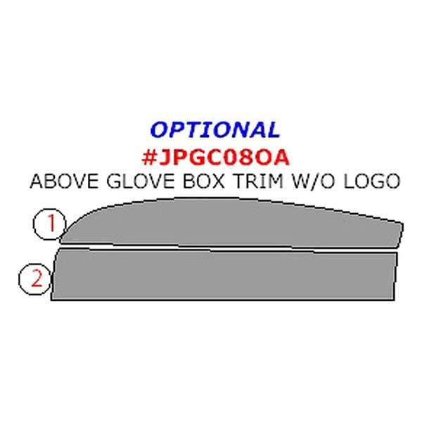 Remin® - Above Glove Box Trim Upgrade Kit W/O Logo (2 Pcs)