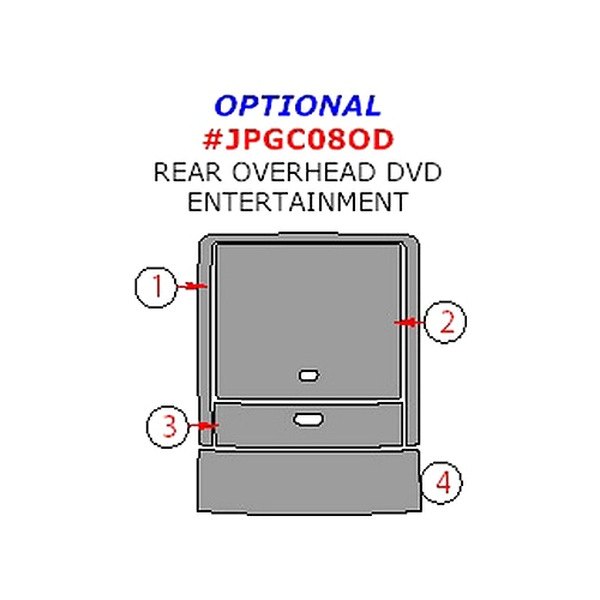 Remin® - Rear Overhead DVD Entertainment Console Upgrade Kit (4 Pcs)