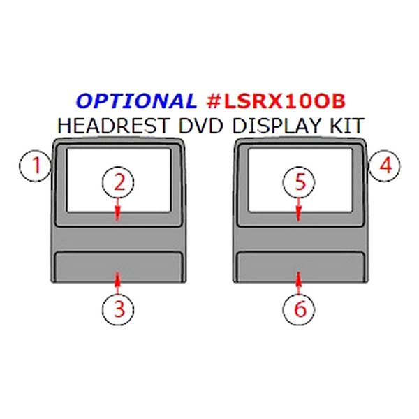 Remin® - Headrest DVD Display Upgrade Kit (6 Pcs)
