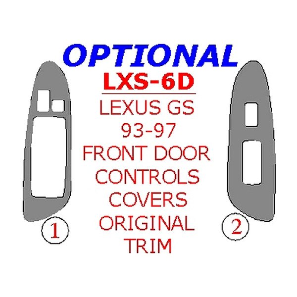 Remin® - Front Door Controls Trim Upgrade Kit (2 Pcs)