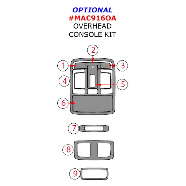 Remin® - Overhead Console Upgrade Kit (9 Pcs)