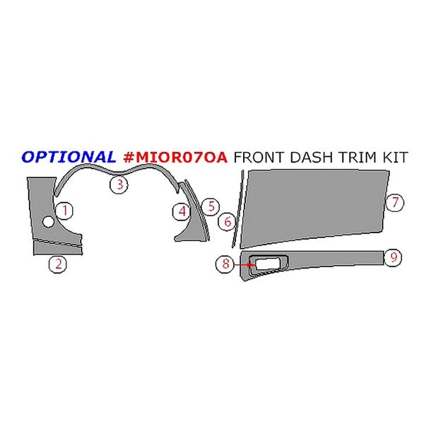 Remin® - Front Dash Trim Upgrade Kit (9 Pcs)