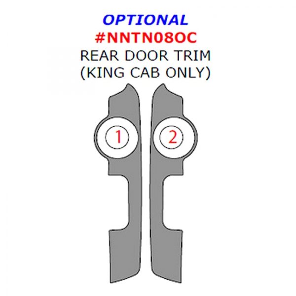 Remin® - Rear Door Trim Upgrade Kit (2 Pcs)
