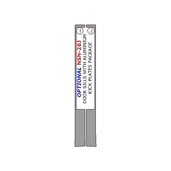 Remin® - Door Sills Upgrade Kit With Aluminum Kick Plates (2 Pcs)