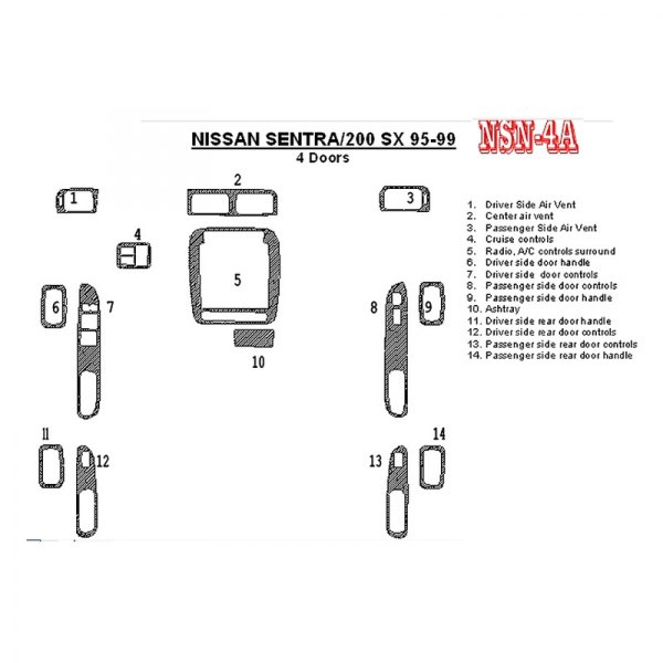 Remin® - Main Dash Kit 4 Door Kit (14 Pcs)