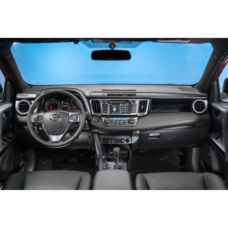 Car Carbon Fiber Grain Interior Dashboard Cover Paster For Toyota RAV4 2009-2013