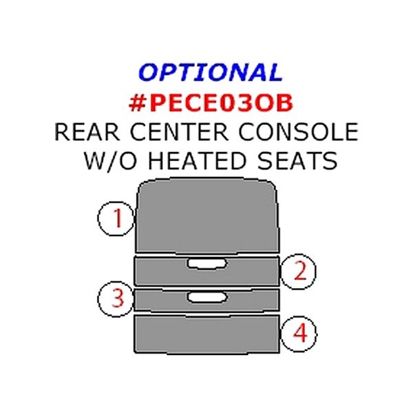 Remin® - Rear Center Console Upgrade Kit (4 Pcs)