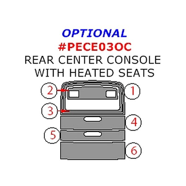 Remin® - Rear Center Console Upgrade Kit (6 Pcs)