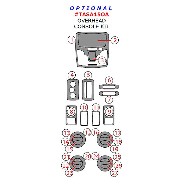 Remin® - Overhead Console Upgrade Kit (27 Pcs)