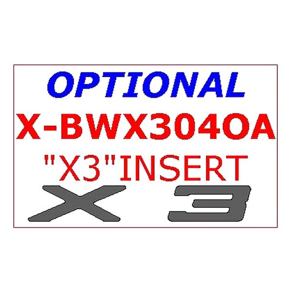 Remin® - "X3" Gas Tank Lettering Insert Upgrade Kit (2 Pcs)