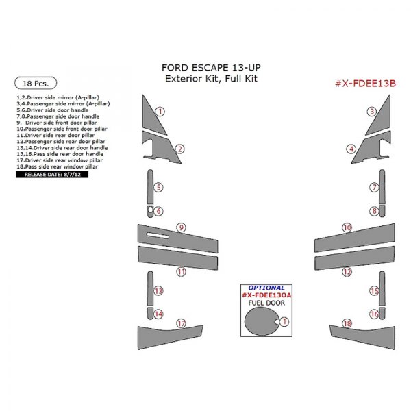 Remin® - Exterior Kit Full Dash Kit (18 Pcs)