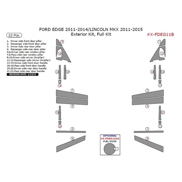 Remin® - Exterior Kit Full Dash Kit (22 Pcs)