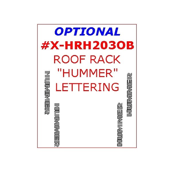 Remin® - Roof Rack "Hummer" Logo Inserts Upgrade Kit (24 Pcs)