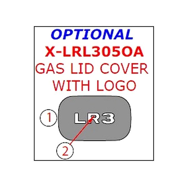 Remin® - Gas Lid Cover Upgrade Kit With "LR3" Logo (2 Pcs)