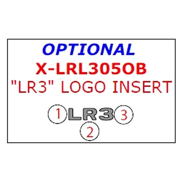 Remin® - Gas Lid Cover "LR3" Logo Inserts Upgrade Kit (3 Pcs)