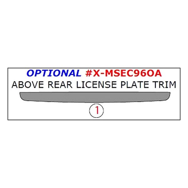Remin® - Above Rear License Plate Upgrade Trim (1 Pc)