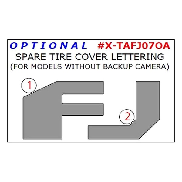 Remin® - Spare Tire Cover Lettering Upgrade Kit (2 Pcs)