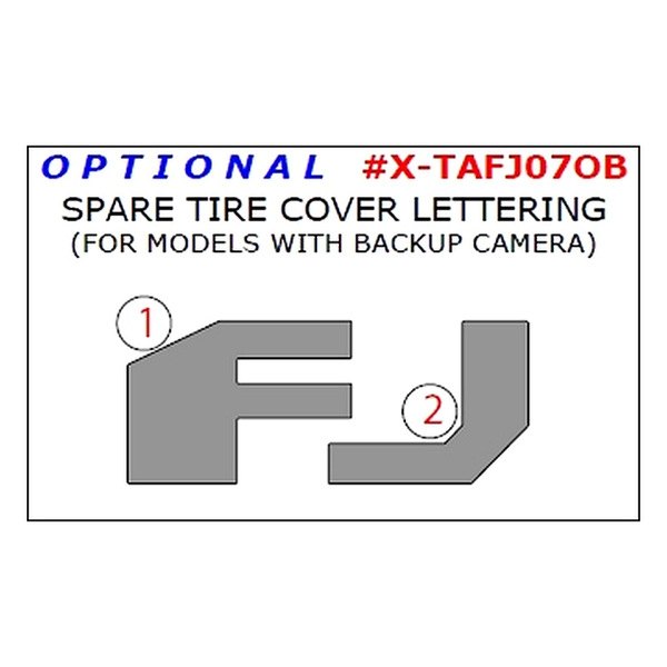 Remin® - Spare Tire Cover Lettering Upgrade Kit (2 Pcs)
