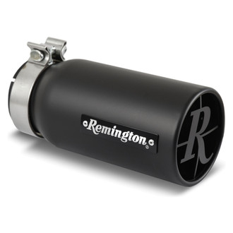 Remington Parts® - Scope Round Straight Cut Clamp-On Black Exhaust Tip (4" Inlet, 5" Outlet, 10.75" Length)