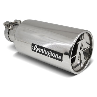 Remington Parts® - Scope Round Straight Cut Clamp-On Polished Exhaust Tip (2.5" Inlet, 5" Outlet, 10.75" Length)