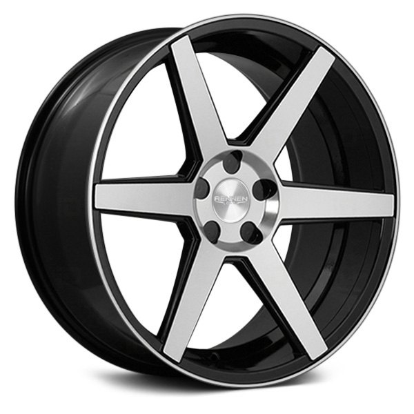 RENNEN® CRL-60 Wheels - Gloss Black with Machined Face Rims
