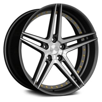 RENNEN® - CSL-3 Gloss Black with Machined Face and Gold Bolts