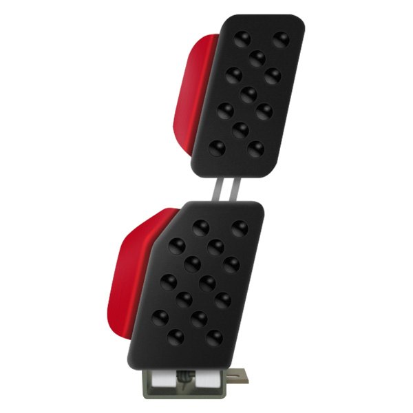 Rennline® A12.2 BLK.RED Rev2 Floor Mount Gas Pedal