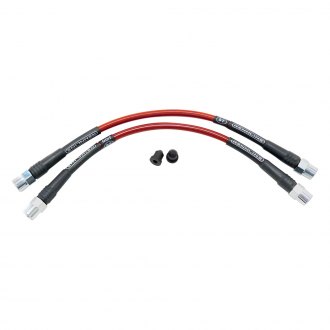 Pro Braking PBR9658-WHT-BLA Rear Braided Brake Line White Hose & Stainless Black Banjos Pro Braking PBR9658-WHT-BLA Rear Braided Brake Line White Hose & Stainless Black Banjos