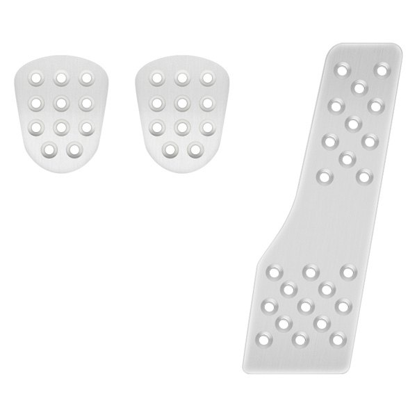 Rennline® P44.21 SILVER Aluminum Manual Pedal Set