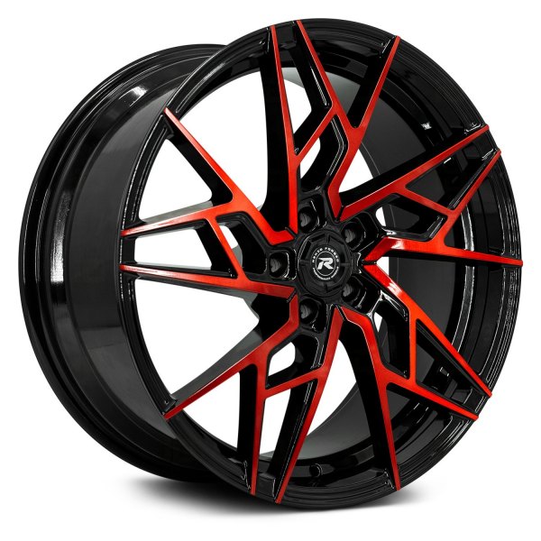 RENZO® - ASCARI Gloss Black with Brushed Red Face