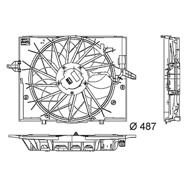 Replace® BMW 5Series 2007 Radiator Fan Assembly