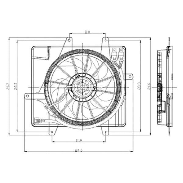 Replace® CH3115146 - Radiator Fan Assembly