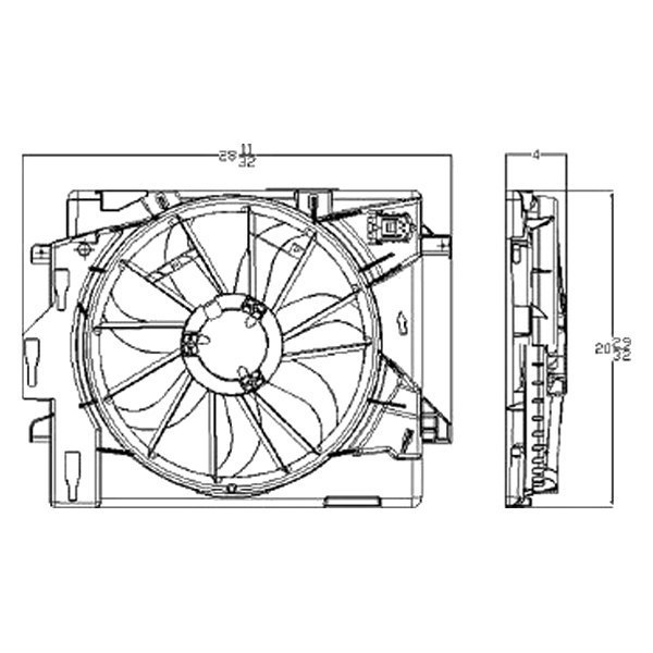 Replace® CH3115157 - Radiator Fan Assembly