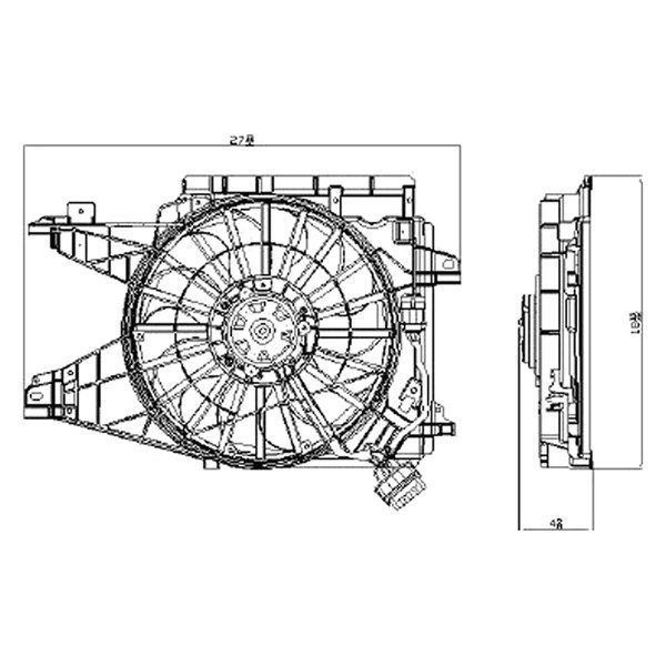 Replace® GM3115202 - Radiator Fan Assembly