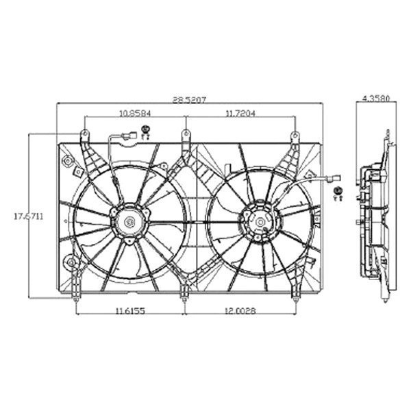 Replace® HO3115134 Radiator Fan Assembly