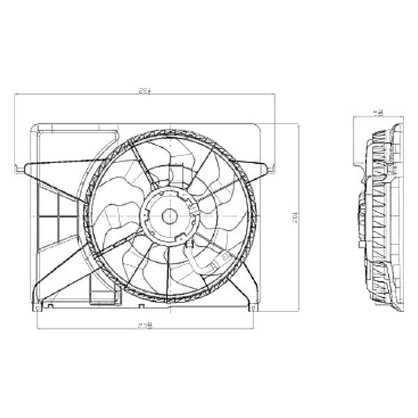 Replace® Hy3117101 - Radiator Fan Assembly