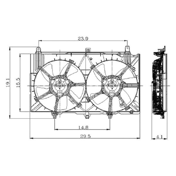 Replace® NI3115127 Radiator Fan Assembly