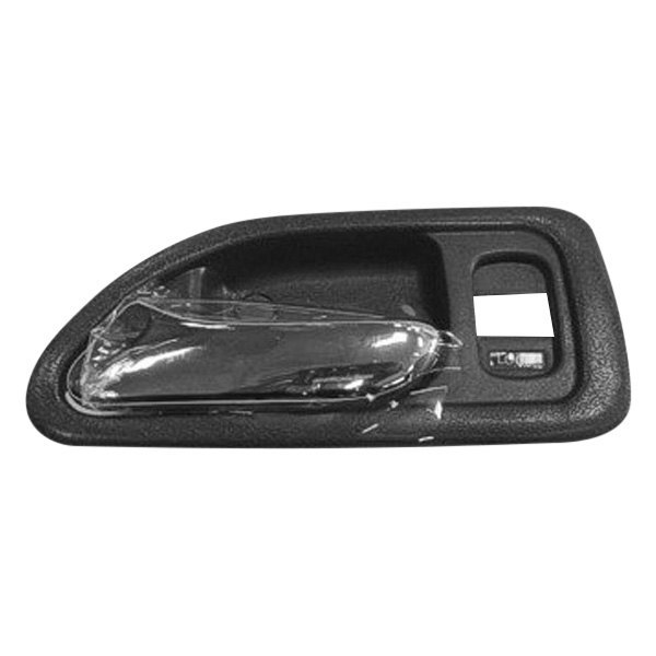 4-Door Sedan Inside Interior Inner Door Handle with Power Window Switch Hole Passenger Side Front Gray Housing with Chrome Lever PT Auto Warehouse HO-2579MGFR1