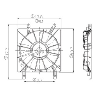 Replace® - A/C Condenser Fan Assembly