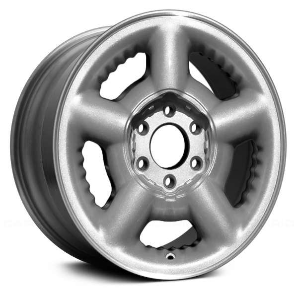 Replace® - 15 x 7 5-Spoke Silver with Machined Lip Alloy Factory Wheel (Remanufactured)