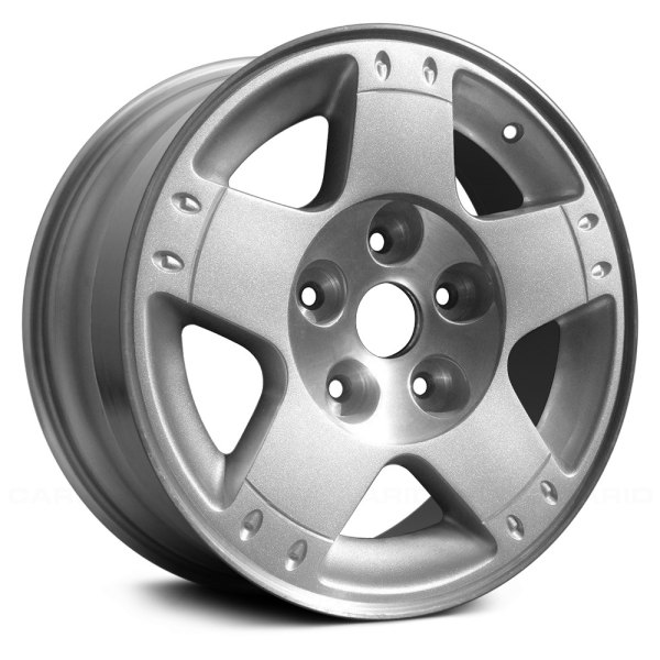 Replace® - 17 x 8 5-Spoke Machined Flange and Hub with Silver Spoke Alloy Factory Wheel (Factory Take Off)